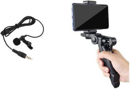 Designbase Mini Photography Tripod with Microphone for Vlogging Youtube Voice & Video Tripod Kit
