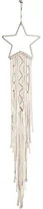 Cubern Macrame Star Dream Catcher | Cotton Rope Bohemian Vintage Style Wall Hanging | Modern Room Home Decor | Geometric Wall Art | Diwali Gifting (Star Dream Catcher)