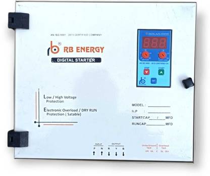 RB Solar Energy Metal 3 HP Single Phase Fully Automatic Submersible Pump Digital Starter with Cyclic Timer System Water Level Controller Submersible Water Pump