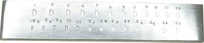 स्कॉर्पियन Draw Plate Brand, Half Round Holes 6" - 25 Holes