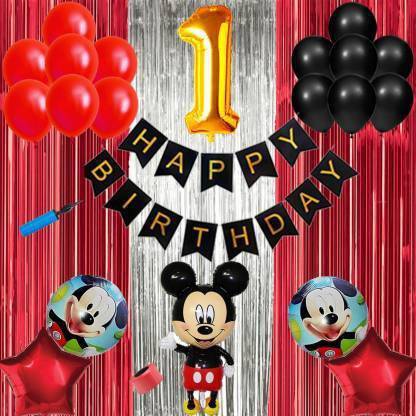 decokart ist micky theme birthday combo-pack of 74