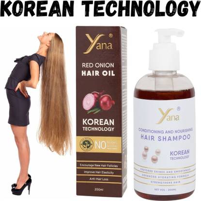 Yana red onion hair oil and shampoo nourishing conditioner combo