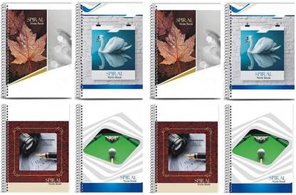 Gonsgadapp ROUGH NOTEBOOK Spiral | 300 White Pages | Pack of 8 | Ruled A4 Size | Rough Copy | Rough Notebooks for Students | Recycled Register Set A4 Notebook Ruled 300 Pages (Rich, Pack of 8) A4 Note Book Single Rule 300 Pages