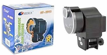 RESUN Automatic Food Feeder. Size: (10.5X7.5X10 CM) (LXWXH), Digital Automatic Food Feeder for Aquarium AF2003 Automatic and Manual Fish Feeder