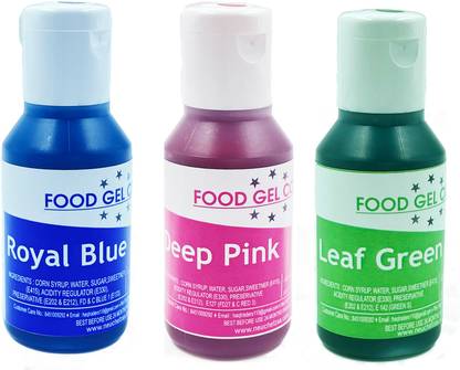 Chefzaa Combo of Edible Concentrated Gel Colours for Cake Decorating | Shades | Food Colouring for Icing, Cakes Decor, Baking, Fondant | Foods Dye Colour Blue, Pink, Green