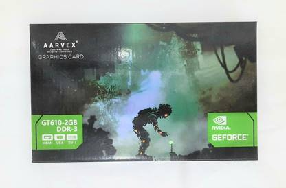 AARVEX GT610-2GB DDR3 DDR3 2 GB NVIDIA Chipset 62 bit 612 MHz Graphics Card