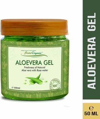 Sista Organic Pure and Organic Aloe Vera With Goodness Rose Water Skin/Hair Gel (Paraben Free) for Acne, Scars, Glowing & Radiant Skin Treatment