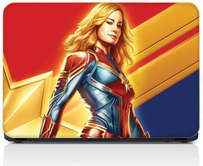 gray wall Captain Marvel Vinyl Laptop Skin Compatible for 13.3 inch