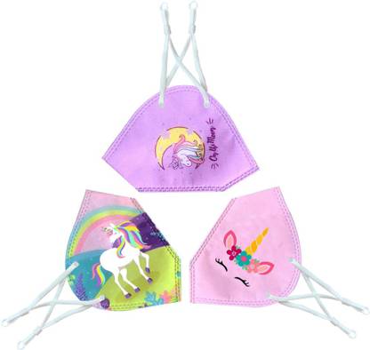 nanofiber N95 face mask with nanotechnology filter Unicorn (2-5yr) Reusable Cloth Mask
