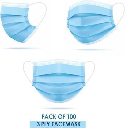 Wellstar 3 Ply Protective Face Mask with Nose Pin, BFE >98% & PFE >95%,ISI,CE, BIS & ISO 13485:2016 Certified, Tested by SITRA, Complies to ISI Level 2 & EN14683 Type IIR, Premium Mask For Men and Women 3 Ply Surgical Disposable Face Mask With Thick Melt Blown (SMMS) Filter, Anti-Virus, Anti-Bacteria, Anti-Pollution Mask with Nose Clip SM0008-100 Surgical Mask (Blue, Free Size, Pack of 100, 3 Ply) 3 Ply Protective Face Mask with Nose Pin, BFE >98% & PFE >95%,ISI,CE, BIS & ISO 13485:2016 Certified, Tested by SITRA, Complies to ISI Level 2 & EN14683 Type IIR, Premium Mask For Men and Women 3 Ply Surgical Disposable Face Mask With Thick Melt Blown (SMMS) Filter, Anti-Virus, Anti-Bacteria, Anti-Pollution Mask with Nose Clip SM0008-100 Surgical Mask (Blue, Free Size, Pack of 100, 3 Ply) Non-Washable, Water Resistant Surgical Mask