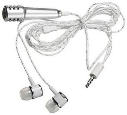 Clairbell HFJ_723V_ Karaoke Singing Microphone Metal Sing Mic for Phone, for Computer, for PC Audio Cable with Stereo Earphone Compatible with all smart & IOS devices Microphone