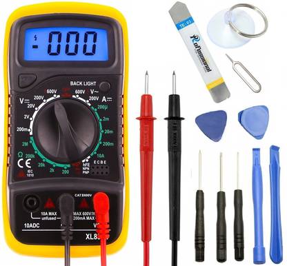 Corslet Digital Multimeter XL830L Multi Meter Digital Meter for Electronics & Mobile Multimeters Digital Multimeter Voltage Tester With Mobile Opening Tool For Mobile Repairing Digital Multimeter