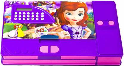 marchid Pencil Box Calculator-Jumbo Pencil Box-Kids Multi Geometry Box