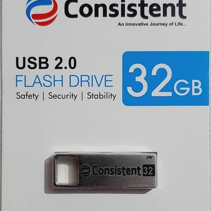Consistent CTP10032 32 Pen Drive Compatible with Desktop Computer USB 2.0 Metal Case