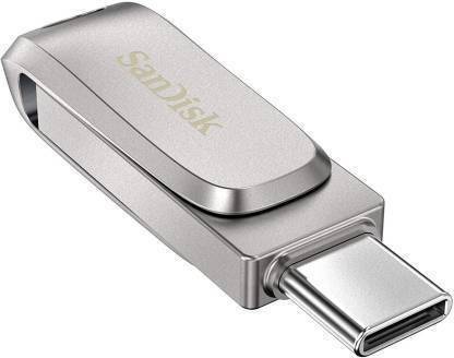 SanDisk SDDDC4-128 128 GB OTG Drive Compatible with Mobile, Desktop Computer, Laptop USB 3.1 Metal Case