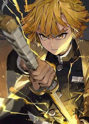 Zenitsu Demon Slayer Kimetsu No Yaiba Matte Finish Poster Paper Print