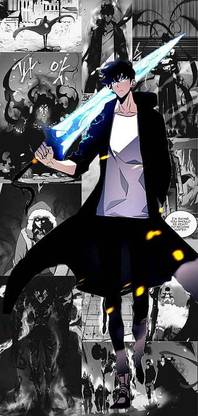 Solo Leveling Aesthetic Manhwa Sung Jin Woo Matte Finish Poster B-278 Paper Print