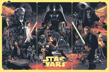 Movie Poster Star Wars Leia Organa Darth Vader Matte Finish Poster Paper Print
