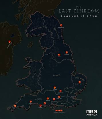The Last Kingdom Tv Series Tv Bbc Map Matte Finish Poster Paper Print