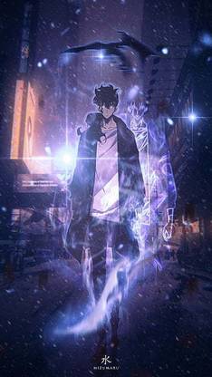 Sung Jin Woo Manhwa God Of Tower Anime Aesthetic Shadow Army Solo Leveling Hunter Dunge Matte Finish Poster B-461 Paper Print