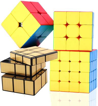 Authfort Cube Set, 3x3x3 Combo pack of 4 4 Pieces