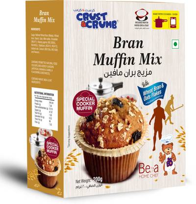 CRUST & CRUMB Bran Muffin Mix with Wheat Bran & Oats Flakes - (Special Cooker Muffin) 200 g