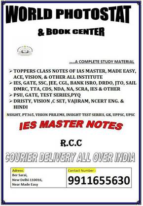 Ies Master Class Notes Civil Branch R.C.C