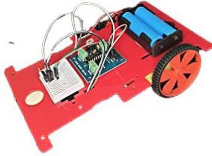 ROBOBOX Line Following Robot || Line Following - Smart Car Kit || IR Sensor Based Line Follower Complete Kit (Pack of 1 Robot Set)