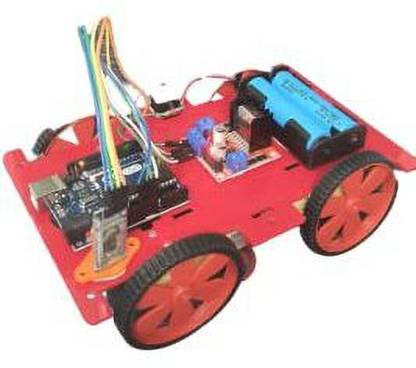 ROBOBOX DIY 5 in 1 Robotic Kit Pack - Set Includes : Line Following Robot, Voice Control Robot, Obstacle Avoiding Robot, Human Following Robot and Bluetooth Control Robot (Pack of 5 Robot Set)