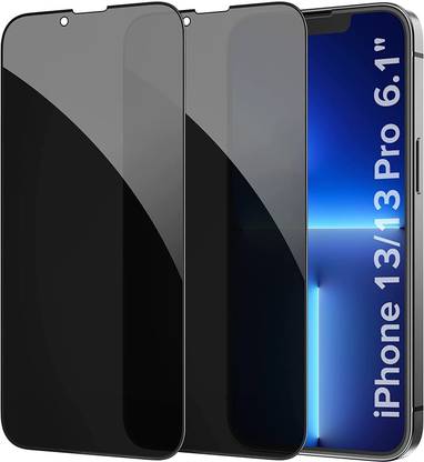 ZARALAKIN Screen Guard for [2Pack] for iPhone 13 / iPhone 13 Pro Privacy Screen Protector, 6.1 inch Anti Spy Black Tempered Glass Film 4D Full Protective Private Film, Edge to Edge, 9H Shockproof, Case Friendly