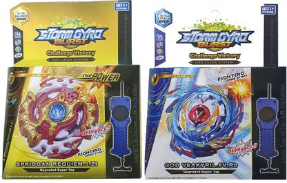 AZAD57 Beyblade Series Spriggan Requiem B-100 and God Valkyrie B-73 Starter 2 in 1 Combo Spinning and Battling Top