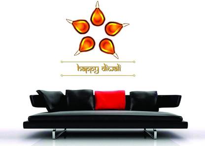 Sunshine Decor 43 cm 3D Rangoli Waterproof Door Entrance Floor Stickers89 Self Adhesive Sticker