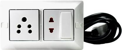 JELECTRICALS One Five Pin Socket and one Two Pin Socket Extension Board 2  Socket Extension Boards