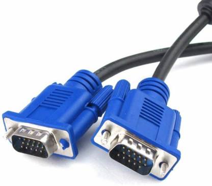 Mak World VGA Cable 1.5 m VGA Male to Male Cable Support PC/Monitor/LCD/LED, Plasma, Projector, TFT 1.5M
