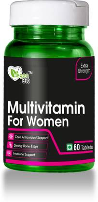 Vegan Bit Multivitamins & Minerals for Women for Immunity, Hair, Skin & Bone-60 Tablet