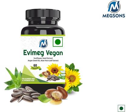 MEGSONS Evimeg Vegan Plant based Veg Vitamin E capsules(60 Nos)