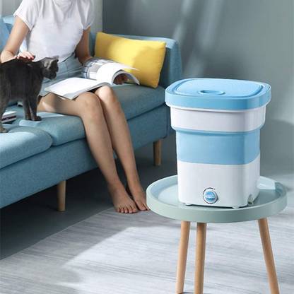 JRS TRADERS Folding Washing Machine Portable, Foldable Compact Ultrasonic Small Automatic USB Powered Cleaning Washer for Travel Home Business Trip Washing Machine Door Hinge