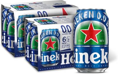 Heineken 0.0 Non Alcoholic Lager Beer - Zero Dot Zero Cans (Pack of 12 Cans, 330ml Each) Can