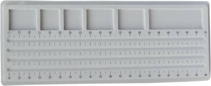Scorpion Plastic Four Row Straight Board, Covered In Gray Color Flocking 21" X 8"