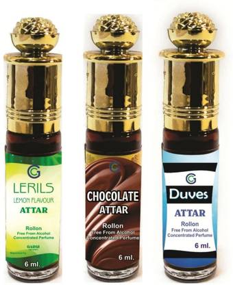 gargi creation Combo of lerils , chocolate and duves attar pack of 18 ml. Floral Attar