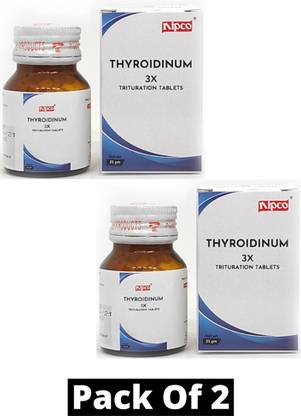 NIPCO HOMEOTRADE THYROIDINUM 3X TRITURATION TABLETS PACK OF 2