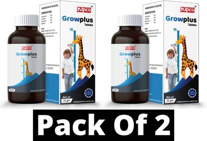 NIPCO HOMEOTRADE GROWPLUS TABLET FOR HIEGHT GROWTH PACK OF 2