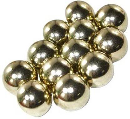 The Design Cart Golden Plain Round Size-24L / 15 mm / 0.59 inches Metal Buttons