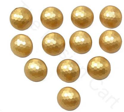The Design Cart Golden Plain Size-24L / 15 mm / 0.59 inches Metal Buttons
