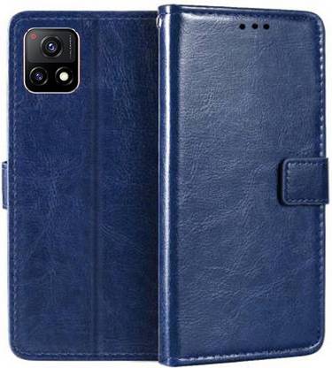 RK Seller Flip Cover for vivo Y72 5G PU Leather Vintage Case with Card Holder and Magnetic Stand