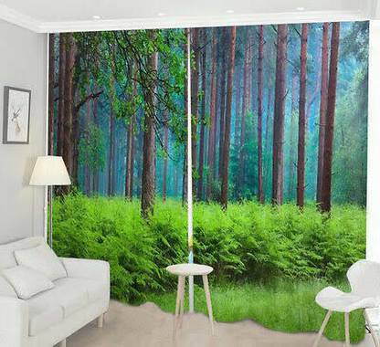 FDV 274 cm (9 ft) Polyester Room Darkening Long Door Curtain (Pack Of 2)