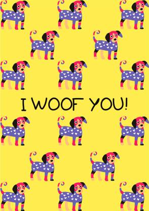 PAW LA LAND I Woof You Diary A5 Notebook 100 Pages