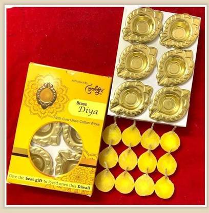 Suvarnadeep Brass (Pack of 6) Table Diya Set