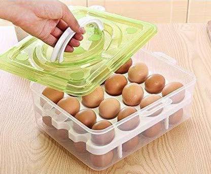 Onprix Egg Storage Box Tray Container Basket for Refrigerator and Kitchen Egg Storage Fridge Door Shelf