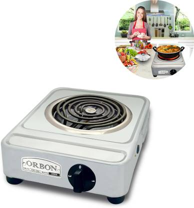 Orbon 2000 Watts Silver With Rotary Switch ( With Free Shipping & Updated GST Rates ) Electric Cooking Heater